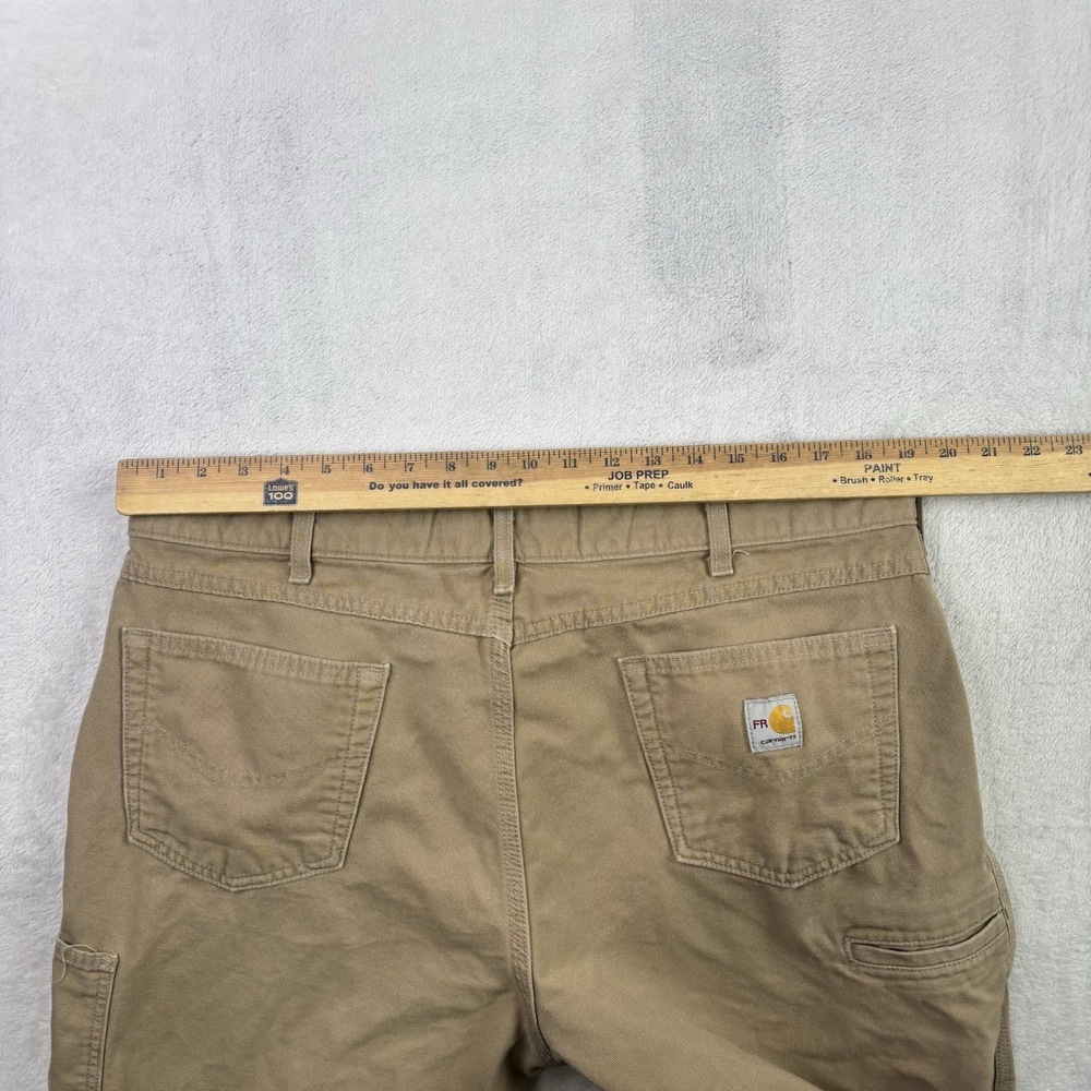 Carhartt FR Loose Fit Beige Khaki Workwear Pants Men's Waist 40" x 31" Inseam - Picture 9 of 10